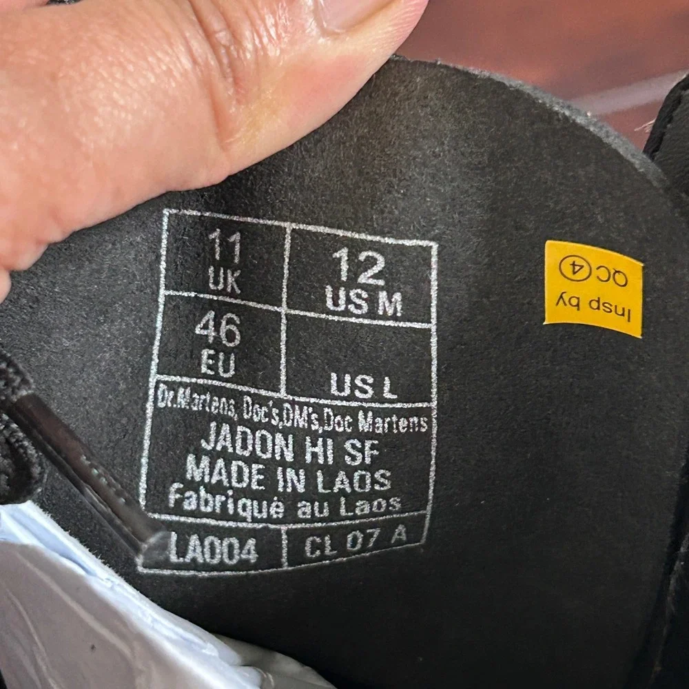 NIB Dr. Martens Jadon Hi Solar Flare Reclaimed Leather Platform Boots Men's 12